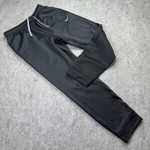 Nike Sweatpants Men L Black 29" Fleece Slim Fit Tapered Slacker KO Therma Cuffed